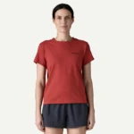 Patagonia Women's P-6 Logo Responsibili-Tee® Roja - Imagen 3